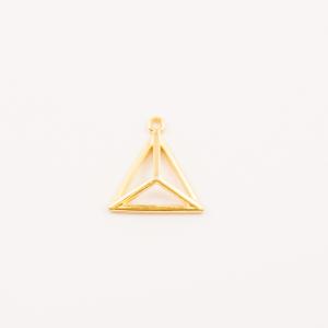 Gold Plated Pyramid Outline (1.8x1.7cm)