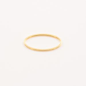 Gold Plated Outline Oval (2.6x1.3cm)