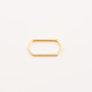 Gold Plated Outline Polygon (2.2x1.1cm)