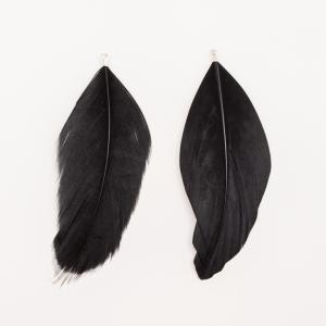 Διακοσμητικά Φτερά Μαύρα (9x4.5cm)