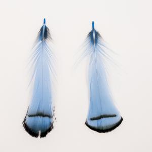 Decorative Feathers Light Blue 8.2x2.5cm
