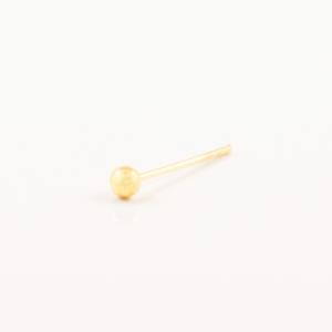 Gold Plated Earring Marble (L34-733W)