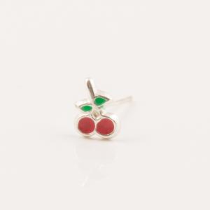 Nose Earring Silver 925 "Cherries"