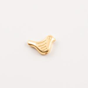 Gold Plated Metal Bird (1.4x0.9cm)