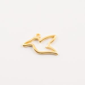 Gold Plated Bird Outline (2.2x1.5cm)