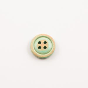 Wooden Button Seafoam Green (1.5cm)