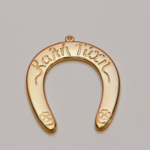 Gold Plated Horseshoe "Good Luck" 5x5cm