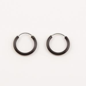 Earrings Hoop Black (1.2cm)