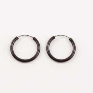 Earrings Hoop Black (1.4cm)