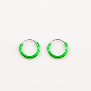 Earrings Hoop Green (9mm)