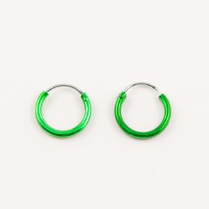 Earrings Hoop Green (1.2cm)