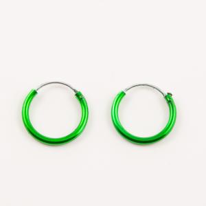 Earrings Hoop Green (1.4cm)