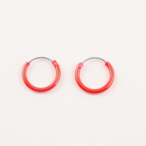Earrings Hoop Red (1.2cm)