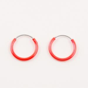 Earrings Hoop Red (1.4cm)