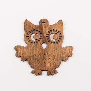 Wooden Owl (8x8cm)