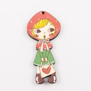 Wooden Red Riding Hood (10x4.5cm)