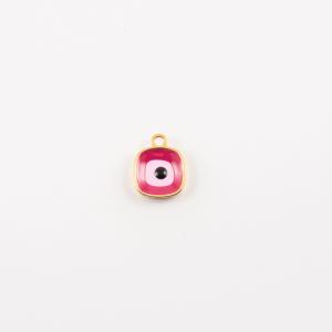 Gold Plated Square Eye Fuchsia-Pink