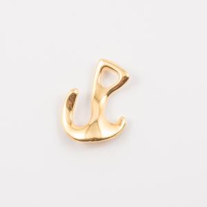 Gold Plated Metal Anchor (3.3x2.4cm)