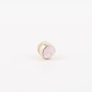 Silver Item Bezel Opal Pink (1cm)
