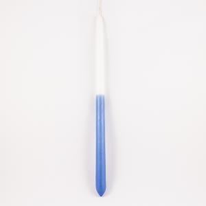 Λαμπάδα Λευκή-Μπλε 40cm