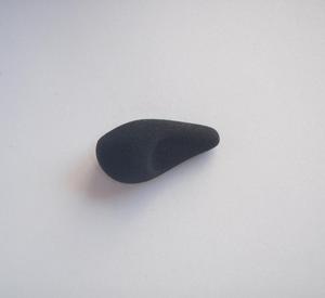 Χάντρα τύπου Λάβας Μαύρη (2.5x1cm)
