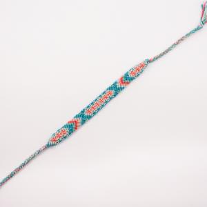 Bracelet Ethnik Turquoise-Salmon