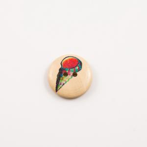 Wooden Button Seashell (2cm)