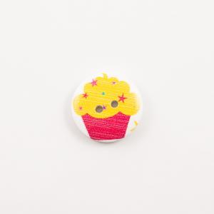 Wooden Button Cake Red-Yellow