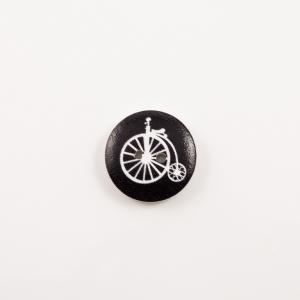 Wooden Button Unicycle Black