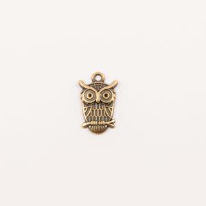 Metal Owl Bronze 2.5x2.3cm