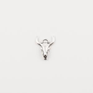 Metal Bull Silver (2x1.5cm)