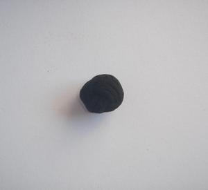 Χάντρα τύπου Λάβας Μαύρη (1x1cm)