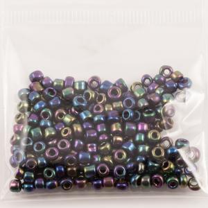 Beads Round Purple Iridescent (14gr)