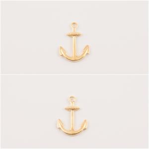 Gold Plated Steel Anchor (3.5x2.6cm)