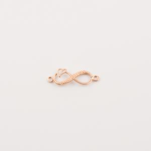 "Infinity-Heart" Pink Gold (3x0.9cm)