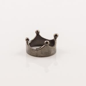 Ring Crown Black Nickel 1.5x0.9cm