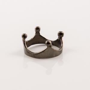 Ring Crown Black Nickel 2x0.9cm