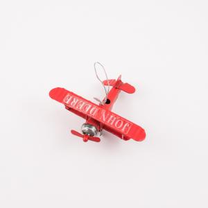 Airplane Red "John Deere" 10x9cm