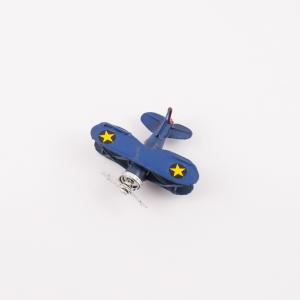 Miniature Airplane Blue 7x6cm