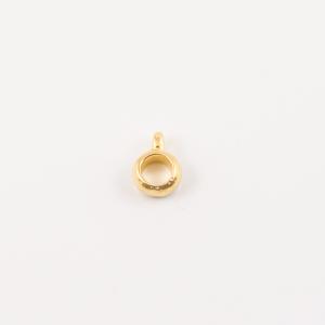 Gold Plated Grommet with Hoop 1.1x0.8cm