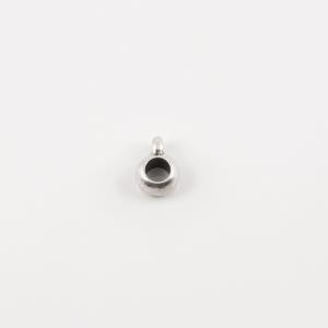 Grommet with Hoop Silver 1x0.7cm