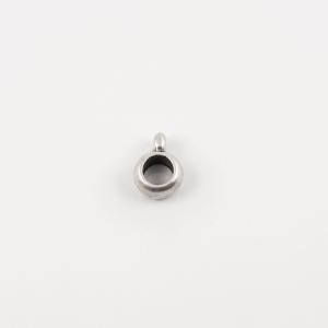 Grommet with Hoop Silver 1.1x0.8cm