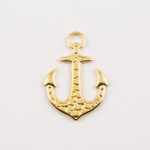 Gold Plated Metal Anchor 4.6x3.3cm