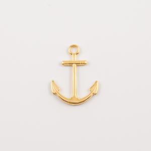 Gold Plated Metal Anchor 3.1x2.4cm
