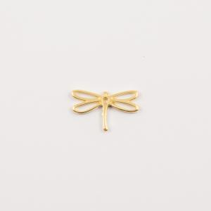 Gold Plated Metal Dragonfly 2.4x1.5cm