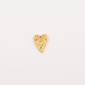 Gold Plated Metal Heart 2.6x1.3cm