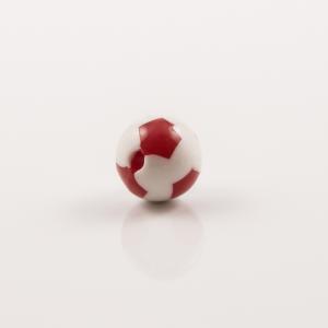 Bead Soccer Ball Red 1.2cm
