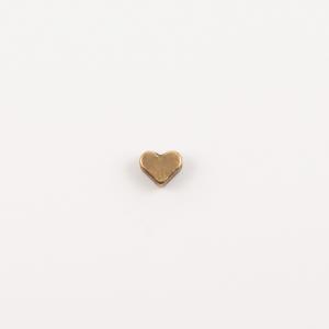 Metal Heart Bronze 7x5mm