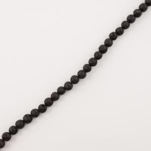 Lava Beads Black (8mm)