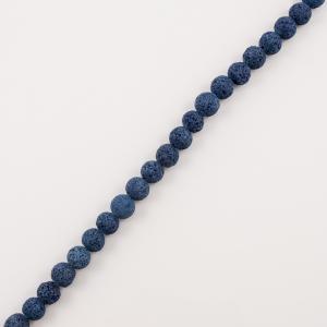 Rows Lava Beads Blue  (11mm)